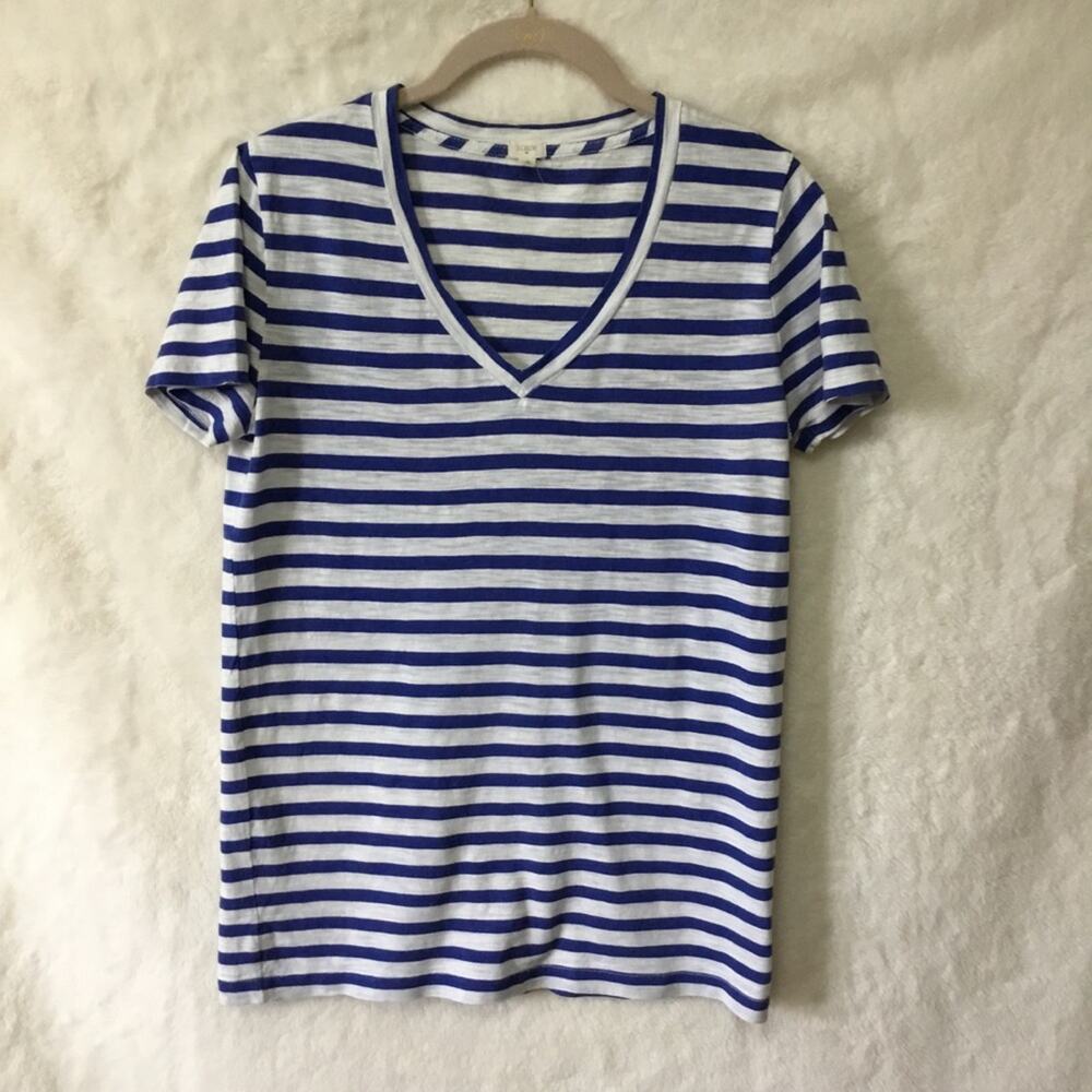 J.Crew Blue Stripe Short Sleeve T-shirt